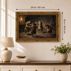Gold Framed Dancing Rat Wall Art, Dark Academia Canvas Print, 24x16 - Image 5