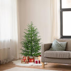 4FT Norfolk Pine Christmas Tree, 2 Pack Unlit Artificial Trees in Pot, Soft-Touch PE Material, Family & Pet Friendly, Realistic Xmas Trees for Balcony Patio Apartment Dining Room Decor - Image 2