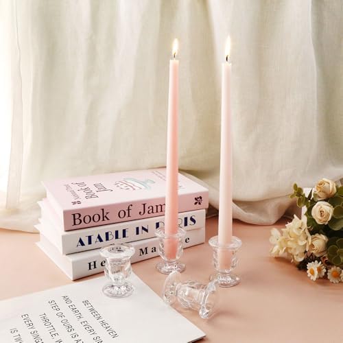 Glass Taper Candle Holder Set of 36 - Clear Crystal Candlestick Holders for Tapered Candles, Elegant Candle Stick Holder Set for Wedding Party Christmas Thanksgiving Festival (36, Transparent) - Image 4