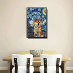Metal Sign Tin Sign Vintage Wall Art Shiba Inu Starry Night Inu Foxy Shiba in A Celestial Sky for Home Japanese Style and Seasonal Displays Waterproof Aluminum 8×12 Inches with Metal Frame - Image 4