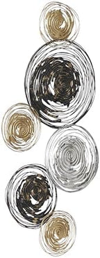 Deco 79 Metal Plate Home Wall Decor Wall Sculpture with Textured Pattern, Wall Art 42" x 1" x 27", Gold - Image 2