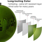 Lime Green 8.0" Extra Large Christmas Ornaments - Christmas Tree Decoration Balls Shatterproof Hanging Shiny Balls for Birthday St. Patrick's Day Easter Mardi Gras Wedding Decorations Set of 2pcs - Image 4