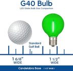 Novelty Lights G40 LED Mardi Gras String Lights, 25 Shatterproof Bulbs - Image 6