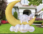 Inflatable Islamic 5FT Eid Al Adha Mubarak Crescent and Lamb. Eid Blow Up Yard Decorations for Home Holiday Party Indoor, Outdoor, Yard, Garden, Lawn Decor. with LED Lights and Eid Mubarak Printed. by Unknown