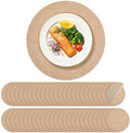 50 Pieces 13.78 Inch Burlap Round Placemats Reusable Rustic Jute Table Mat by COSINIA