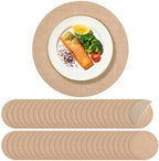 50 Pieces 13.78 Inch Burlap Round Placemats Reusable Rustic Jute Table Mat by COSINIA
