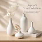 Set of 12 White Ceramic Vase for Pampas Grass Flowers, Japandi Small Vases in Bulk for Wedding Centerpieces, Shelf and Table Decorations, Living Room and Bedroom Decor, DIY Gift - Image 2