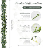 4Pack Faux Eucalyptus Garland, 5.9FT Artificial Eucalyptus Vine - Image 4