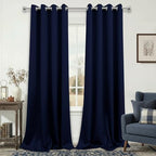 KOUFALL Extra Long 120 Inch 10 FT Curtains 10FT Foot Blackout with Grommets Thermal Insulated Black Out XL Curtains for Living Room 2 Panels Set, Navy Blue - Image 3