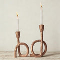DN DECONATION Gold Twisted Candle Holders Set of 2 for Table Centerpiece by DNDECONATION