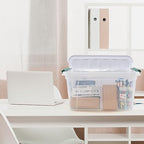 6-Pack Plastic Storage Bins with Lids, 20 L Clear Storage Containers - Image 6