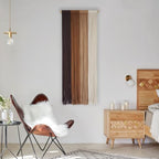 TANNCOY Boho Macrame Wall Hanging, Hand-Dyed Cotton, Brown, 15.75 x 40 in - Image 3