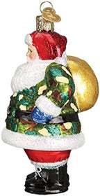 Old World Christmas Ornaments: Assortment of Santas Glass Blown Ornaments for Christmas Tree, Camo Santa - Image 4