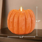 Fall Decorations for Home - Flickering Flameless Wax Pumpkin LED Candle - Image 5