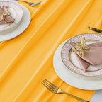 MDS Pack of 12 | Yellow Gold | 14ft Chiffon Table Runner 29x170 Inches Long Romantic Rustic Sheer Gauze Runner for Wedding Bridal Shower Birthday Banquets Engagement Spring Easter Boho Decorations - Image 4