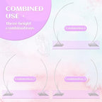 Metal Open Arch Backdrop Stand,Set of 2 White Curved Arch Backdrop Stand Half Moon Wedding Arches for Ceremony,Birthday,Anniversary,Baby Shower,Floral Stand,Ramadan Decoration(6.7FT & 5.8FT) - Image 4