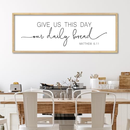 Give Us This Day Our Daily Bread Sign Kitchen-Dining Scripture Wall Decor by Unknown