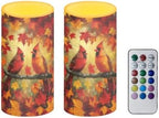Thanksgiving Flameless LED Pillar Candles with Timer Remote - Image 2