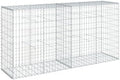 vidaXL Gabion Basket with Cover 78.7"x19.7"x39.4" Galvanized Iron by vidaXL