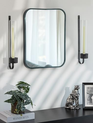 Sziqiqi Black Wall Candle Holders: Metal Candle Sconces for Taper Set of 2 - Image 4