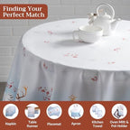 Maison d' Hermine Table Cloth Round Table Reusable 100% Cotton 63" Diameter - Image 4