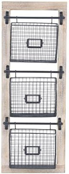 Deco 79 Farmhouse Metal Wall Mounted Rack for Magazines, Books, Newspapers, Bathroom/Offie/Living Rom Storage, 14" x 4" x 36", Black - Image 4