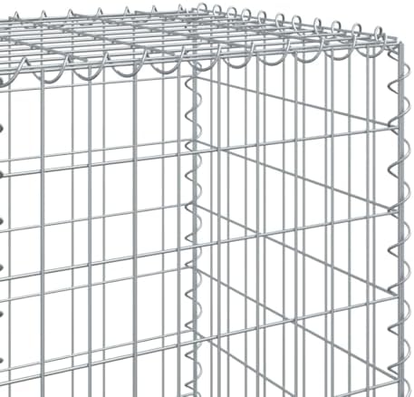 vidaXL Gabion Basket with Cover 118.1"x19.7"x59.1" Galvanized Iron - Image 4