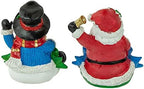 Northlight Santa Noel and Snowman Joy Glitter Christmas Stocking Holders - 5" - Set of 2 - Image 6