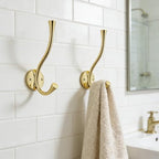 SAILING 3 Pack Coat Hooks - Polished Gold Coat Hooks Decorative Wall Hooks for Bathroom Living Room Bedroom Hanger for Robe Dressing Room Fitting Room - Image 6