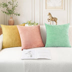 CaliTime Decorative Couch Throw Pillow Covers 18 X 18 Inches Grey Green - Image 5