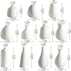 Tanvecle Small White Vases, Ceramic Bud Vase Set 11, Modern Home Decor - Image 4