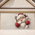Interactive Santa Banner 16x7 Ft - Illusion Design for 2 Car Garage Large Wall Decoration by THISFIND