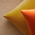 JUSPURBET 28x28 Euro Velvet Throw Pillow Covers Set of 2,Burnt Orange - Image 5