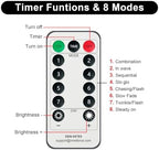 24in Pre Lit Christmas Wreath with Lights & Timer & Remote - 50 LEDs, 8 Lighting Modes -Lighted Christmas Wreath for Front Door with Hanger & Red Bow for Christmas Decorations - Image 5