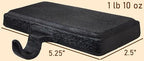 Lulu Decor Black Christmas Stocking Holders for Mantle set of 2 - Heavy Cast Iron Weighted Strong & Sturdy - Low Profile Flat Base Stocking Hooks, Simple Design for Mantle Decor Weighs 1 lb 10 oz each - Image 5