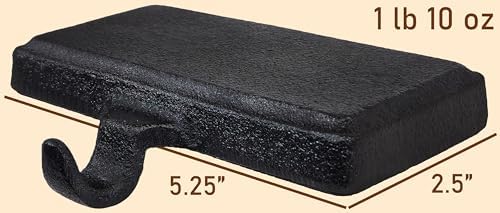Lulu Decor Black Christmas Stocking Holders for Mantle set of 4 - Heavy Cast Iron Weighted Strong & Sturdy - Low Profile Flat Base Stocking Hooks, Simple Design for Mantle Decor Weighs 1 lb 10 oz each - Image 5