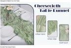 20 Pack Sage Green Cheesecloth Table Runner 17x108 Inch Boho Wrinkled Sheer Romantic Gauze Cheese Cloth Table Runner Bulk Decor for Wedding, Bridal Shower, Birthday Party - Image 2