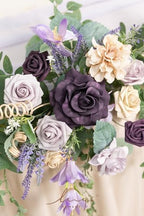 Ling's moment Purple Artificial Flower Garland Wedding Arch 9 FT - Image 3