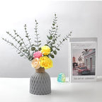 Fake Plants, 200Pcs Eucalyptus Stems Artificial Flowers, Fake Eucalyptus Leaves Stems, Plastic Grey Green Touch Leaf Branches for Home Office Flowers Bouquet Centerpiece Wedding Decoration - Image 6