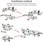4PCS Metal Birds Wall Decor, Birds on the Branch Silhouette Art, Metal Leaves with Hummingbirds Outdoor Art Hanging Wall Sculpture for Home Office Balcony Garden Decor.（Colorful,Hummingbirds） - Image 7