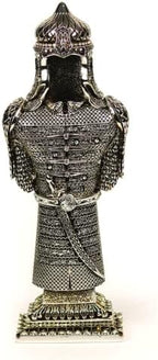 Muslim Armed Warrior Figurine Showpiece Accessory | Islamic Table Desk Home Decor | Islamic Decoration | Islamic Birthday Muslim Eid Ramadan Gift (2 x 3.7 x 11.8 Inches, Silver) by VOGUEHOMEDECOR