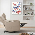 July 4th Patriotic Canvas Wall Art 4th of July USA Decorations American Flag Stars Butterfly Picture Wall Decor Independence Day Home Decor 24x32in - Image 3