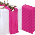 16 Pack Hot Pink Cheesecloth Table Runner 23 x 120 Inch 10Ft by Pepmily