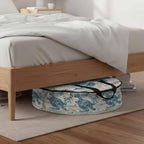 Ocean Turtle Round Storage Bag 24 Inch, Retro Coral Starfish Anchor Coastal Wood Clothes Storage Container with Handles Heavy Duty Organizer for Comforter, Bedding & Holiday Wreaths - Image 6