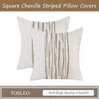 Boho Throw Pillow Covers 18x18 Set of 2 Yellow Blue - Image 5