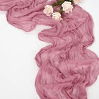 20 Pack Dusty Rose Table Runner 10Ft Cheesecloth Table Runner Boho Gauze Cheese Cloth Table Runners Romantic Long Sheer Fabric Table Runners for Wedding Party Bridal Shower - Image 5