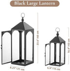 24" & 17" Large Outdoor Lantern for Patio Waterproof Porch Decor - Image 3
