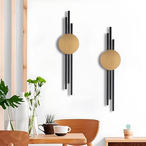 JFUJFU 3D Large Metal Wall Art - Decor for Living Room (Set of 2, Large) by Unknown