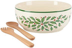 Lenox 853767 Holiday Salad Bowl & Servers, Christmas Hosting by Lenox