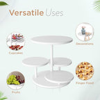 4 Tier Cupcake Stand, Halloween Cupcake Tier Stand 50 Cupcakes, Set of 4 Free Coasters, Cake Stands for Party, Birthday, Ideal for Tiered Cupcake Stand and Tiered Cake Stand Enthusiasts (White) - Image 5